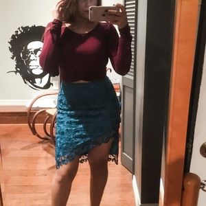 GUESS pencil skirt turquoise
